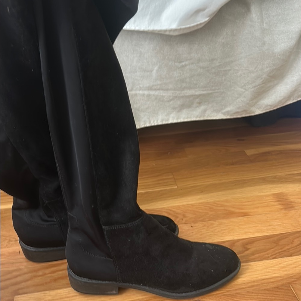 Rebels Black Over the Knee Boots Sleek Design